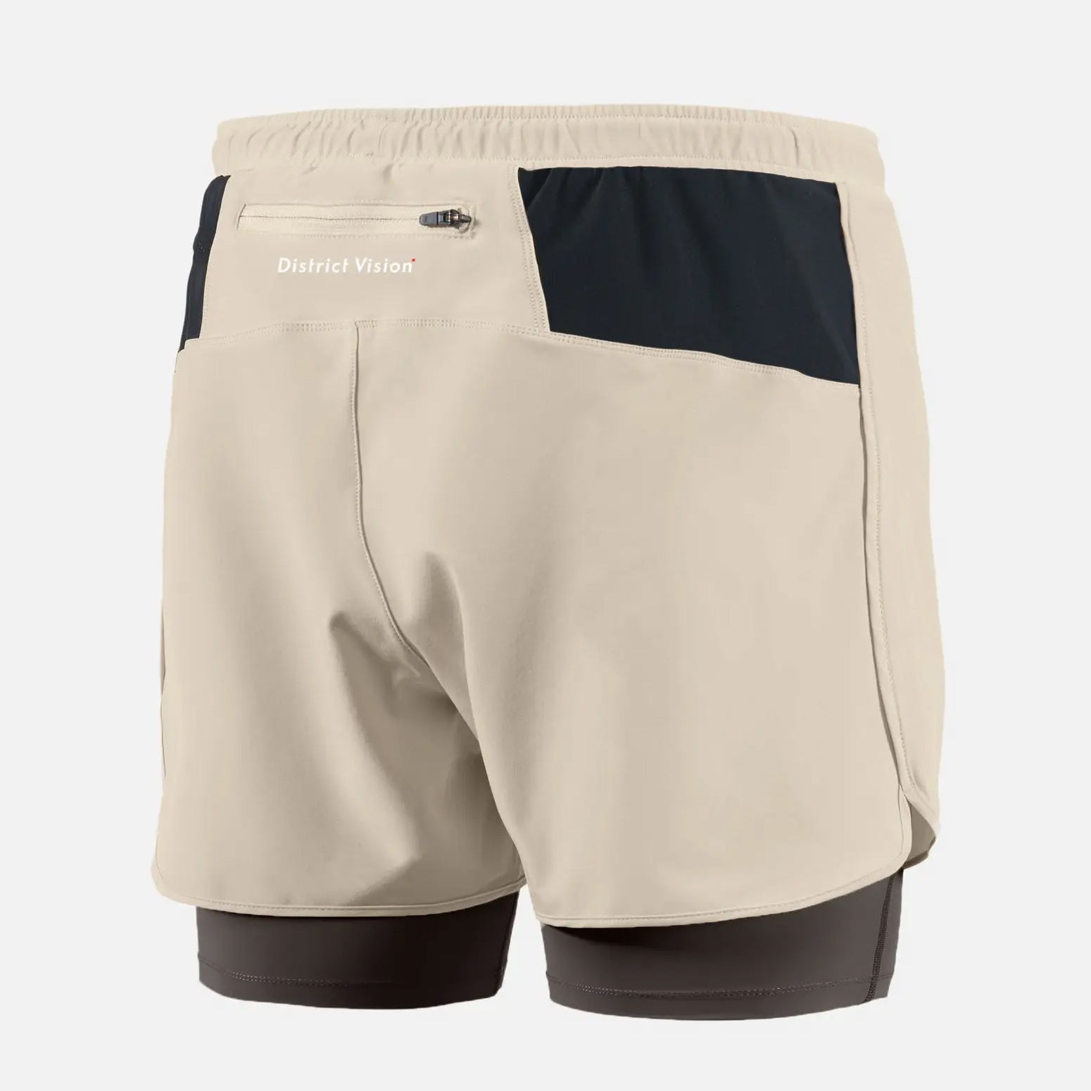 Men's Layered Pocketed Trail Shorts Khaki / Slate Brown - Achilles Heel