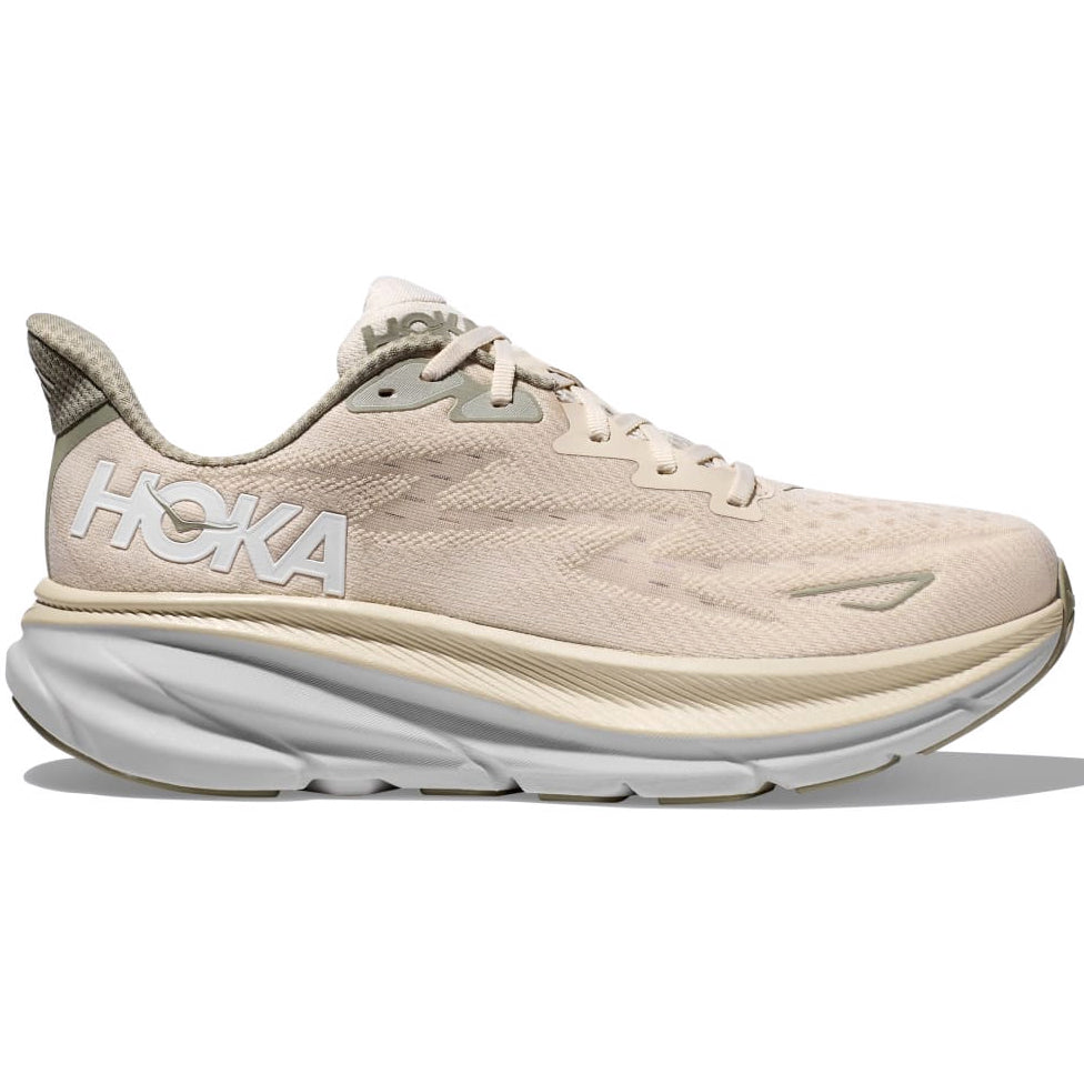 Hoka Men's Clifton 9 Running Shoes Oat Milk / Barley - achilles heel