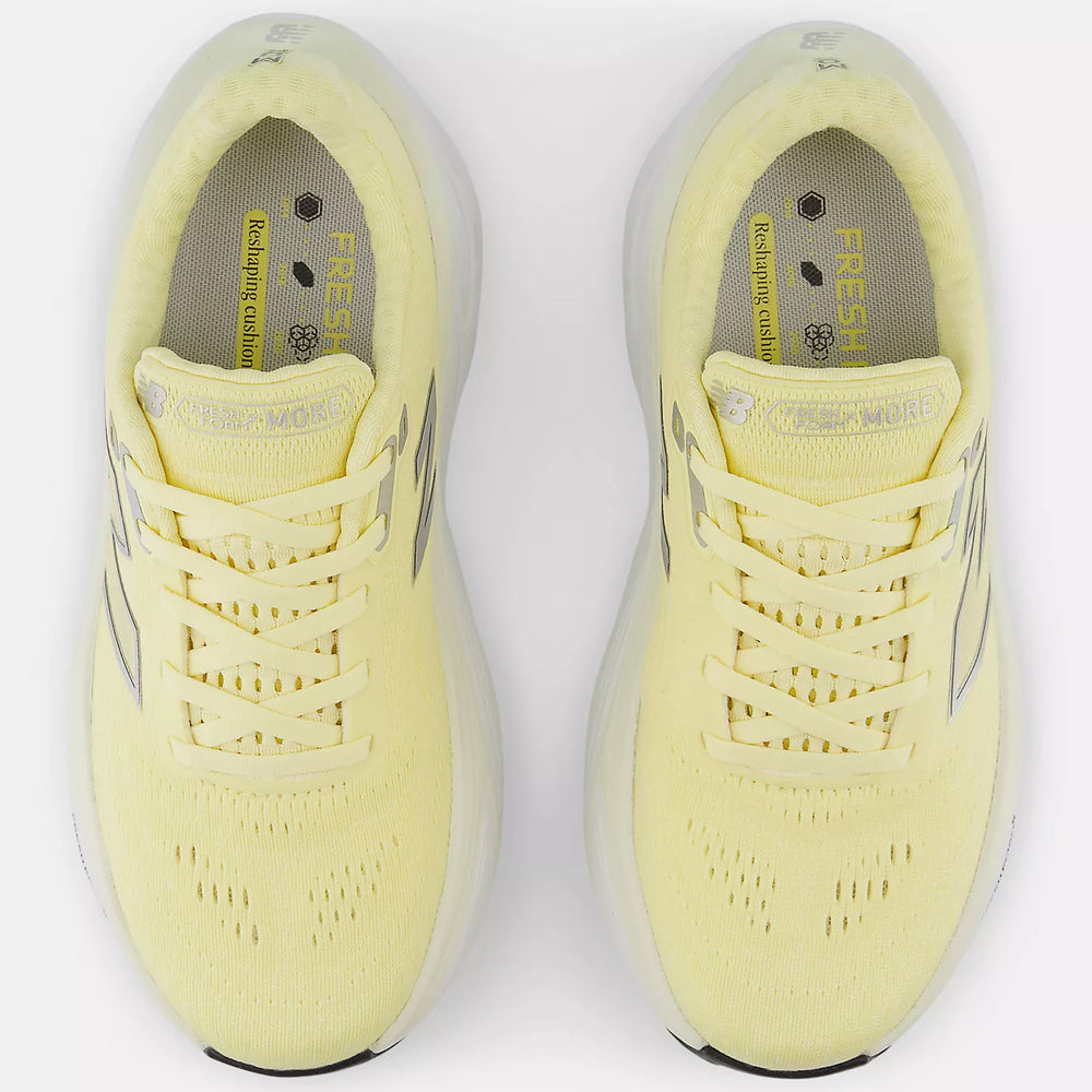 New Balance Women's X More v5 Running Shoes Parchment / Angora / Silver Metallic - achilles heel