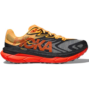 Hoka Men's Tecton X 2 Trail Running Shoes Black / Flame - achilles heel