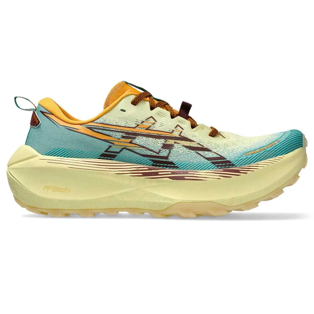 Asics Men's Trabuco Max 4 Trail Running Shoes Wheat Yellow / Dark Red Planet - achilles heel