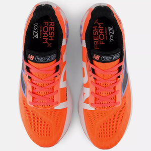 New Balance Men's London Marathon 1080v14 Running Shoes Urgent Red / White / Black - achilles heel