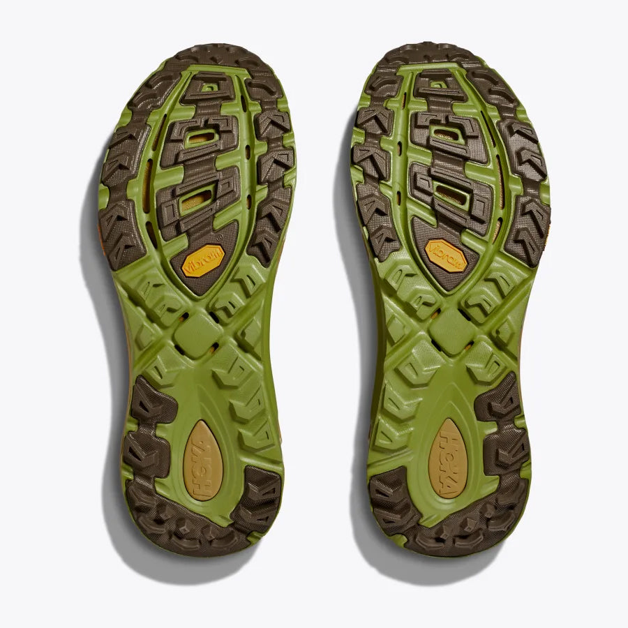 Hoka Mafate Speed 2 Origins Shoes Dark Olive / Golden Lichen - achilles heel