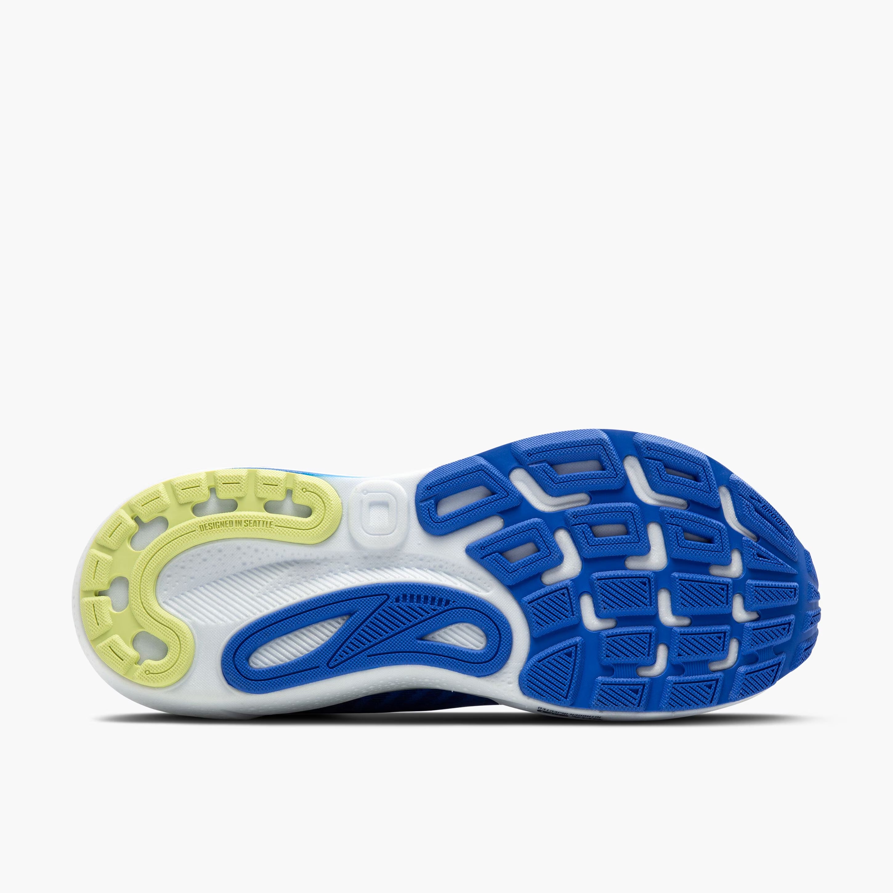 Brooks Men's Adrenaline GTS 24 Wide Fit Running Shoes Cobalt / Neo Yellow / Peacoat - Achilles Heel