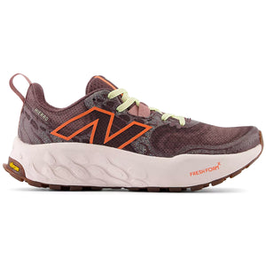 New Balance Women's Fresh Foam X Hierro v8 Trail Running Shoes Licorice / Gulf Red / Pink Granite - achilles heel