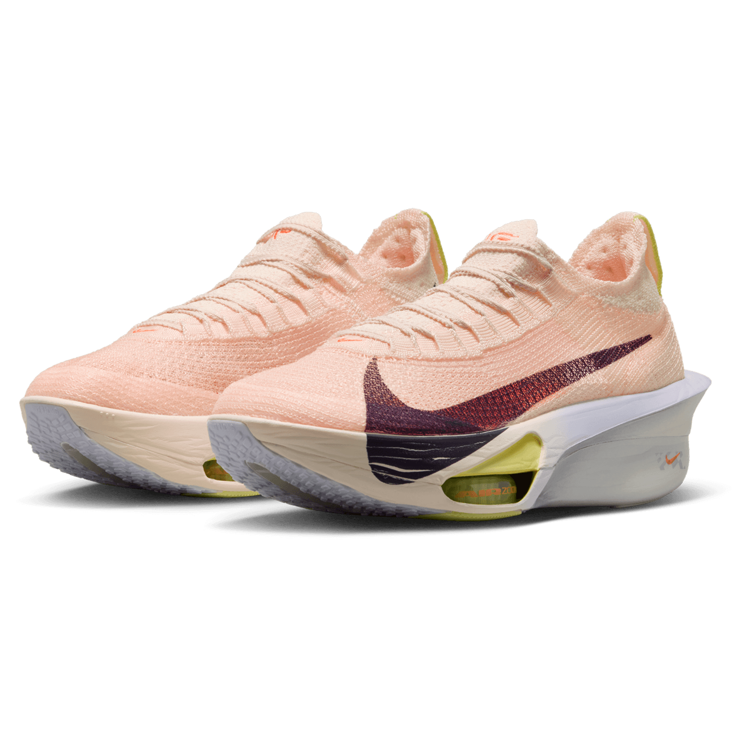 Women's Alphafly 3 Running Shoes Chalk / Hyper Crimson / Fennel / Purple Dynasty