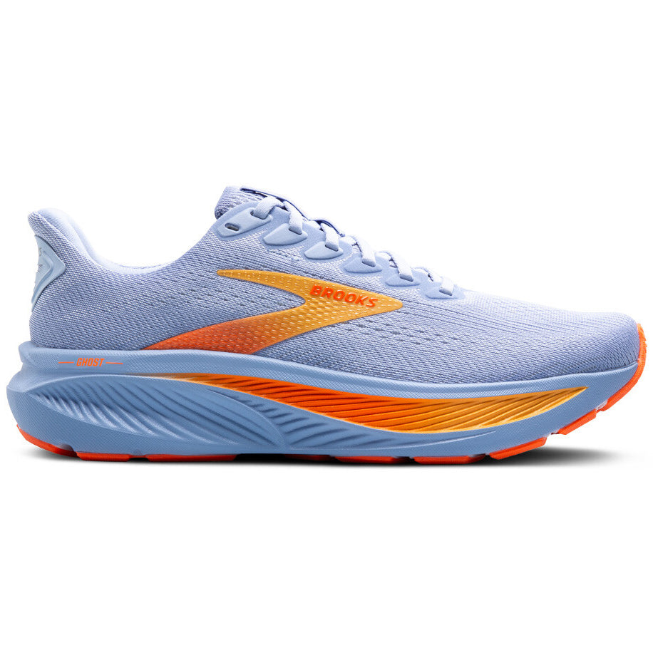 Women's Ghost 17 Running Shoes Blue Heron / White / Orange - Achilles Heel