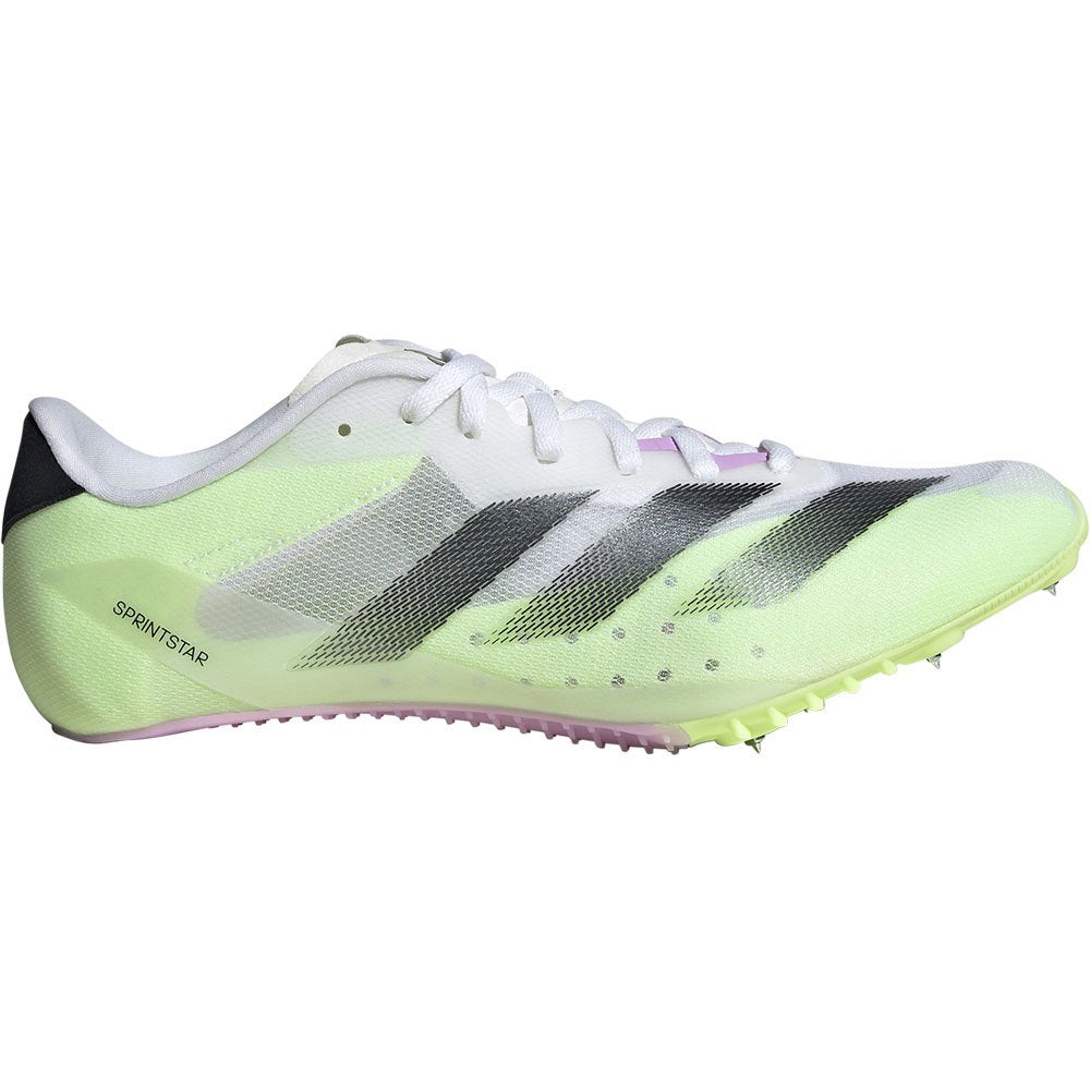 adidas Sprintstar Running Spikes Cloud White / Core Black / Green Spark - achilles heel