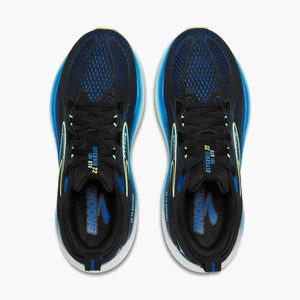 Brooks Men's Glycerin GTS 22 Running Shoes Black / Cobalt / Neo Yellow - achilles heel