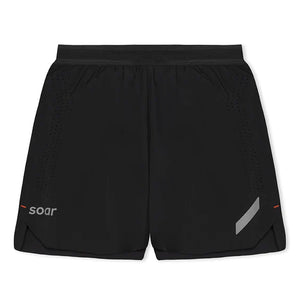 Soar Men's Run Shorts Black - achilles heel