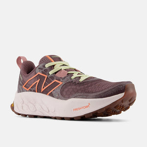 New Balance Women's Fresh Foam X Hierro v8 Trail Running Shoes Licorice / Gulf Red / Pink Granite - achilles heel