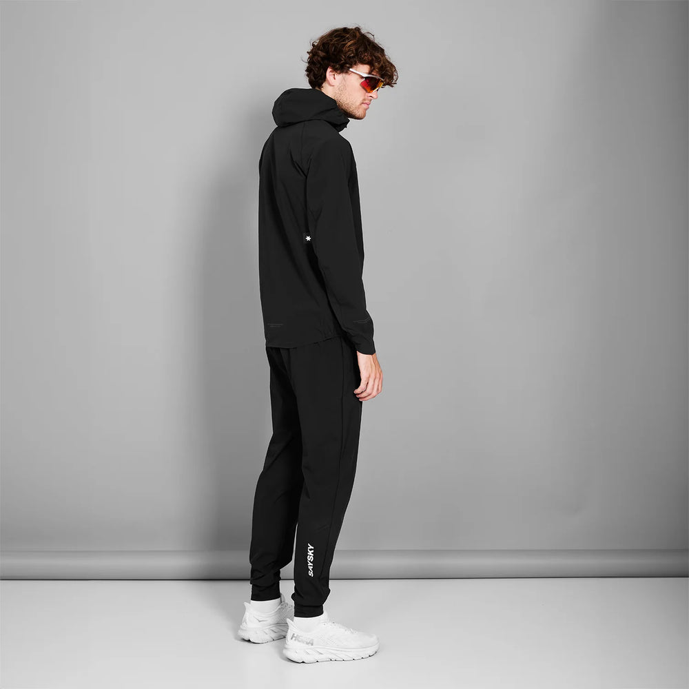 SAYSKY Men's Clean Pace Hooded Jacket Black - achilles heel