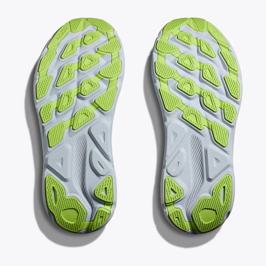 Hoka Women's Clifton 9 Wide Fit Running Shoes Gull / Sea Ice - achilles heel