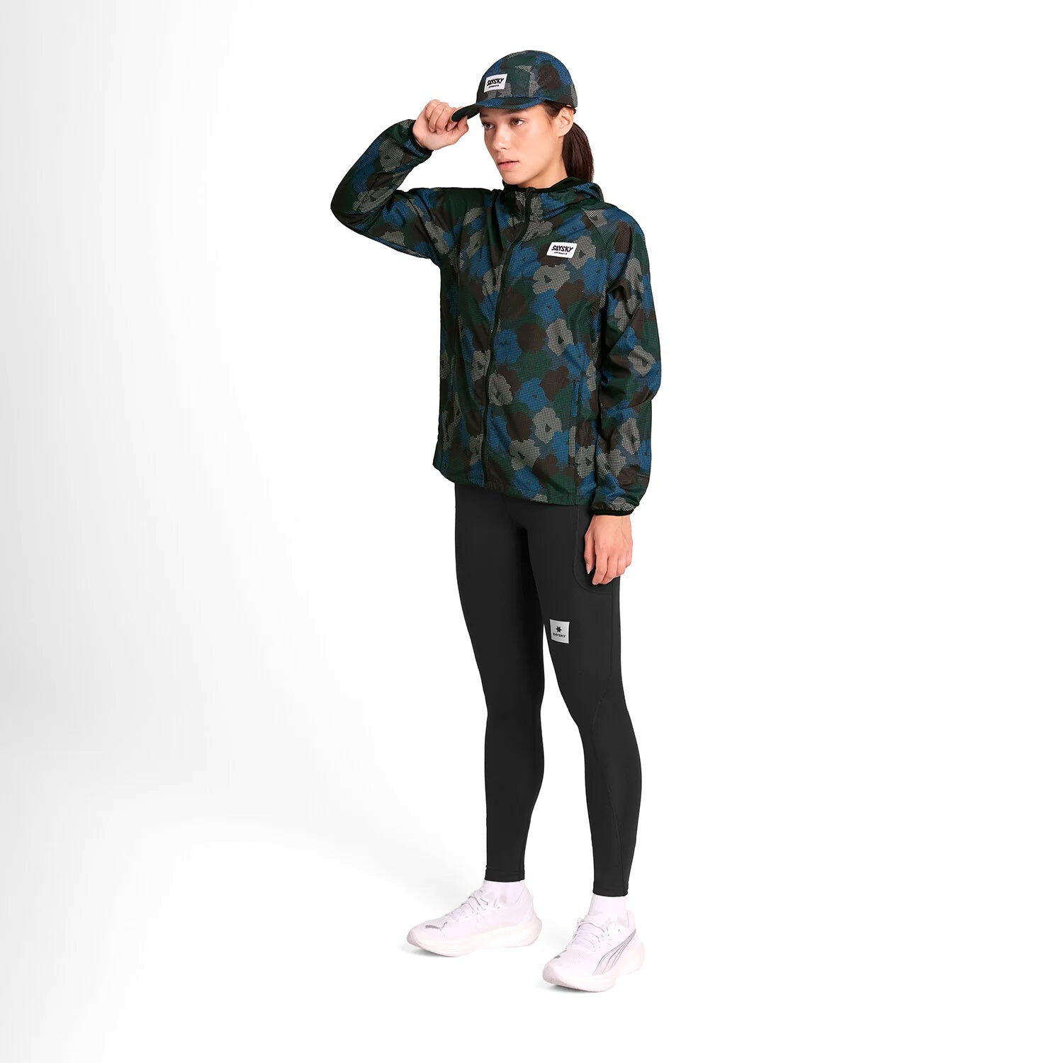Women's Flower Pace Jacket Blue AOP