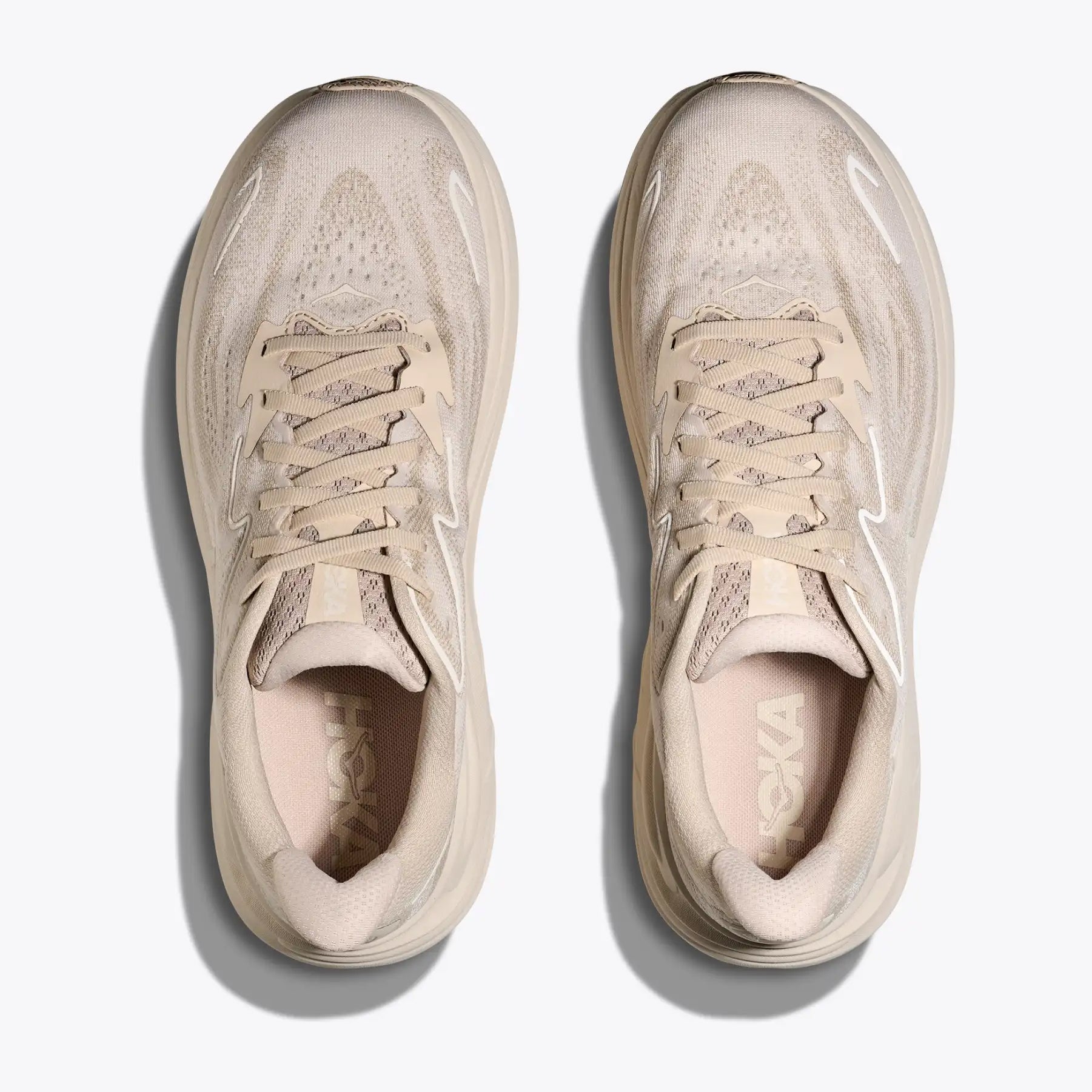 Men's Clifton 10 Running Shoes Oatmeal / Oat Milk - Achilles Heel