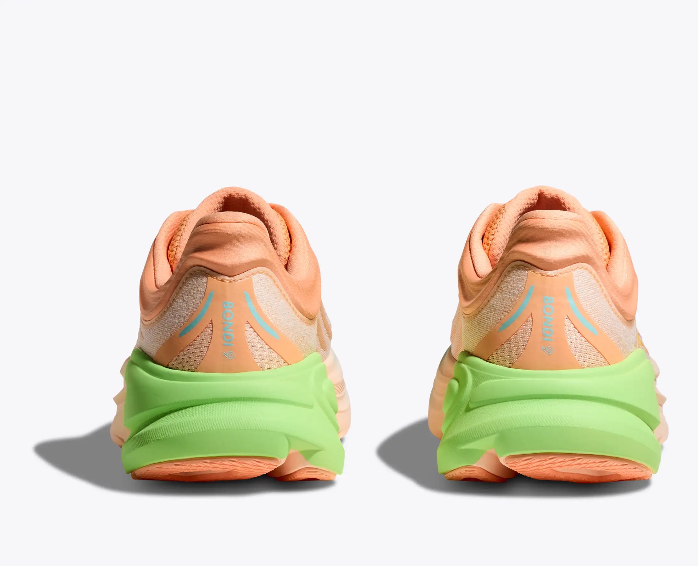 Men's Bondi 9 Running Shoes Frost / Pale Tangerine - Achilles Heel