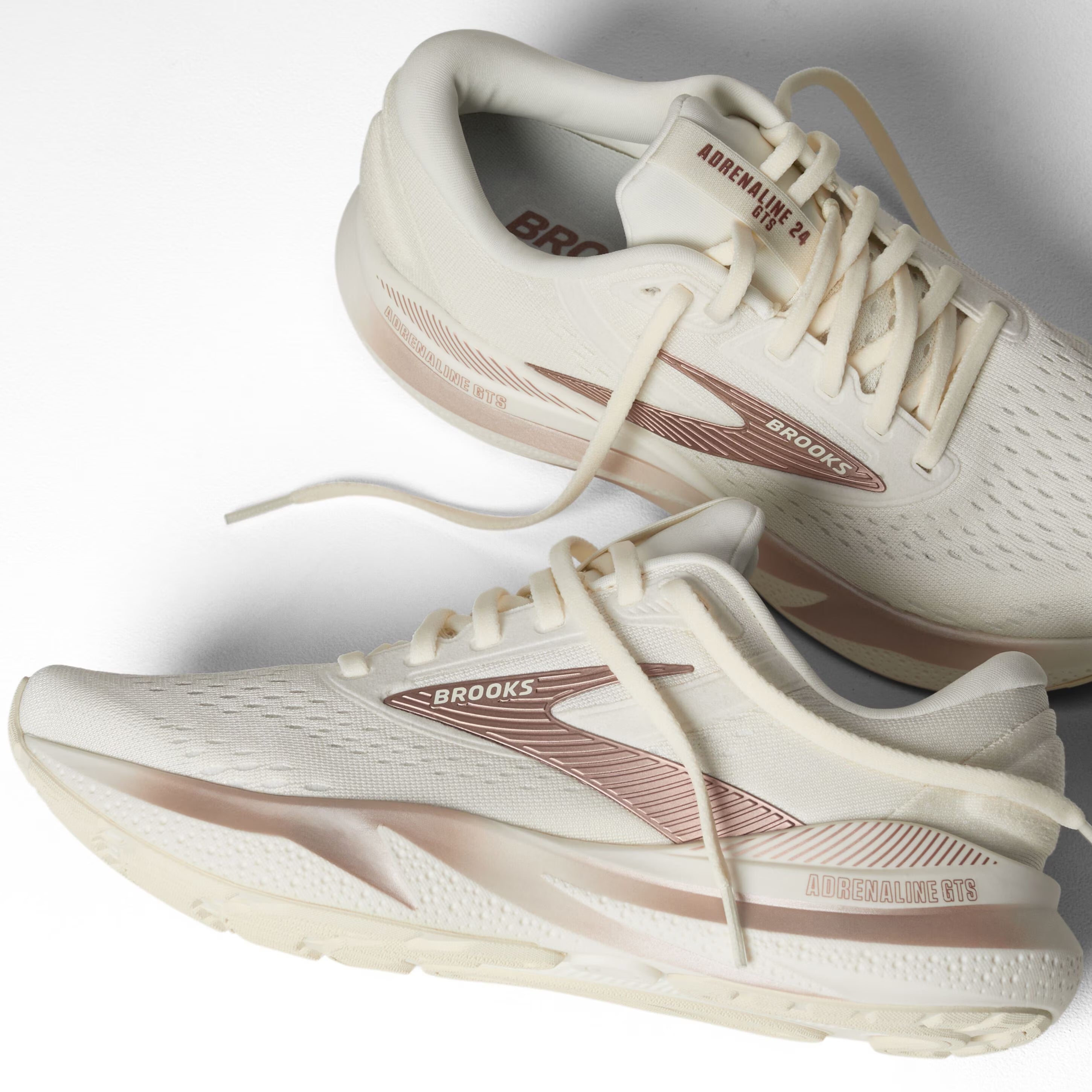 Women's Adrenaline GTS 24 Running Shoes Coconut / Rose Gold / White - Achilles Heel