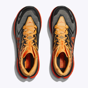 Hoka Men's Tecton X 2 Trail Running Shoes Black / Flame - achilles heel