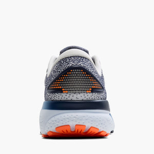 Brooks Men's Ghost 16 Running Shoes White / Peacoat / Orange - achilles heel