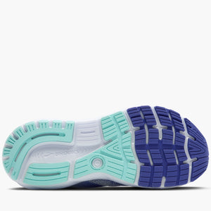 Brooks Women's Ghost 16 Running Shoes White / Amparo Blue / Limpet Shell - achilles heel