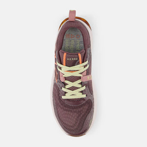 New Balance Women's Fresh Foam X Hierro v8 Trail Running Shoes Licorice / Gulf Red / Pink Granite - achilles heel