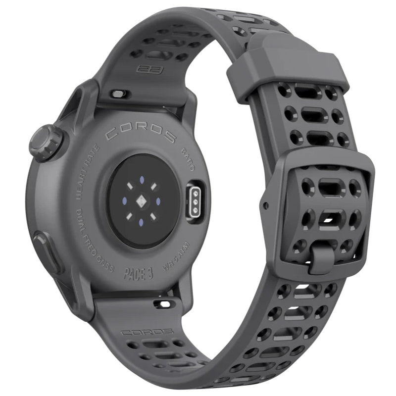 Pace 3 Silicone Strap GPS Sport Watch Black - Achilles Heel
