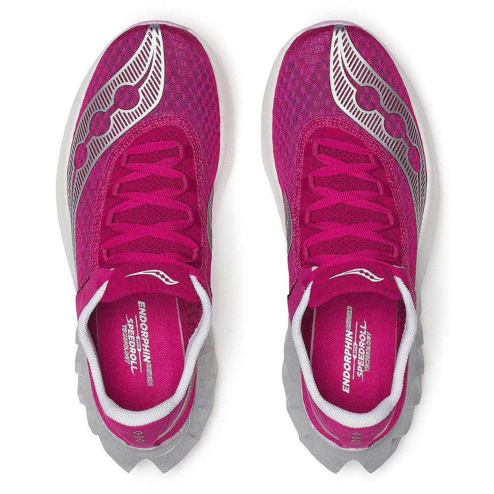 Saucony Women's Endorphin Pro 4 Running Shoes Magenta - achilles heel