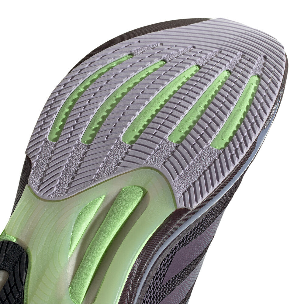 adidas Women's Supernova Rise Running Shoes Aurora Black / Shadow Violet / Green Spark - achilles heel