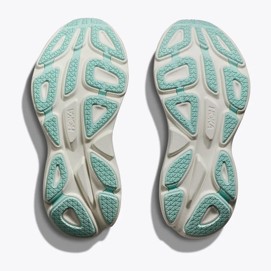 Hoka Women's Bondi 8 Running Shoe Airy Blue / Sunlit Ocean - achilles heel