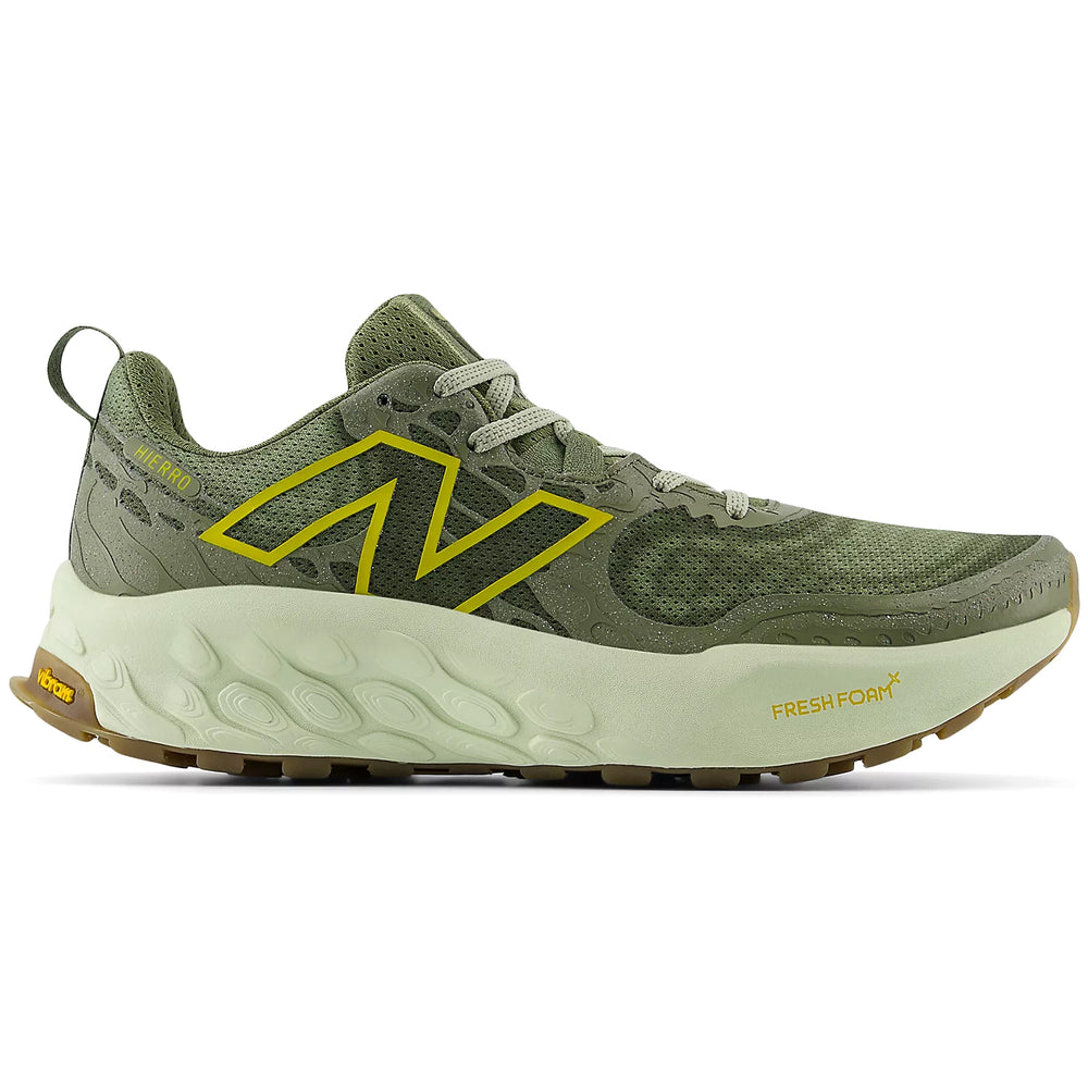 New Balance Men's Fresh Foam X Hierro v8 Trail Running Shoes Dark Olivine / Olivine / Lichen Green - achilles heel