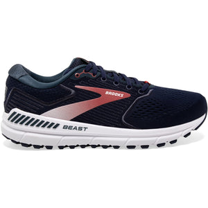 Brooks Men's Beast 20 Running Shoes Peacoat / Midnight / Red - achilles heel