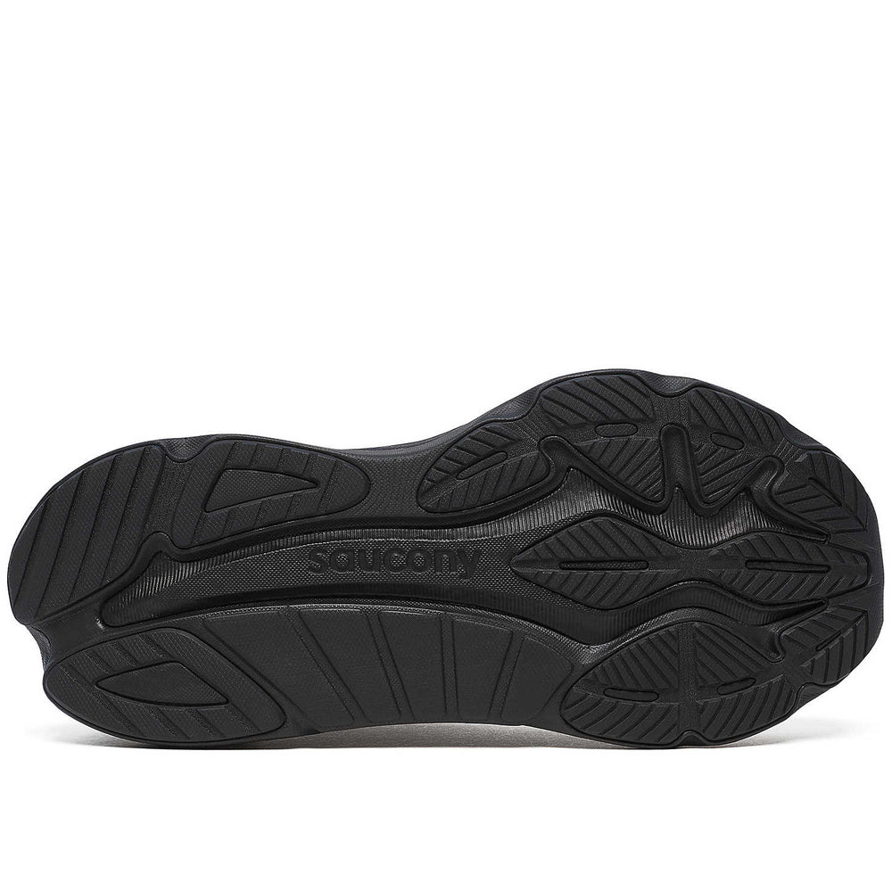 Saucony Women's Hurricane 24 Running Shoes Black / Black - achilles heel