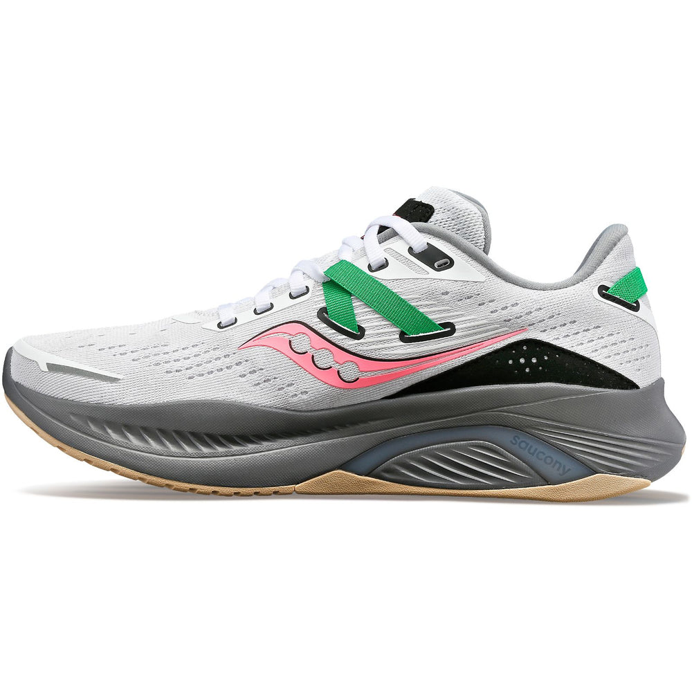 Saucony Women's Guide 16 Running Shoes White / Gravel - achilles heel