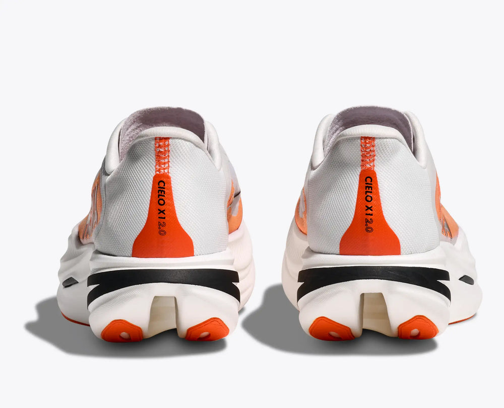 Hoka Cielo X1 2.0 Running Shoes Frost / Lava - achilles heel