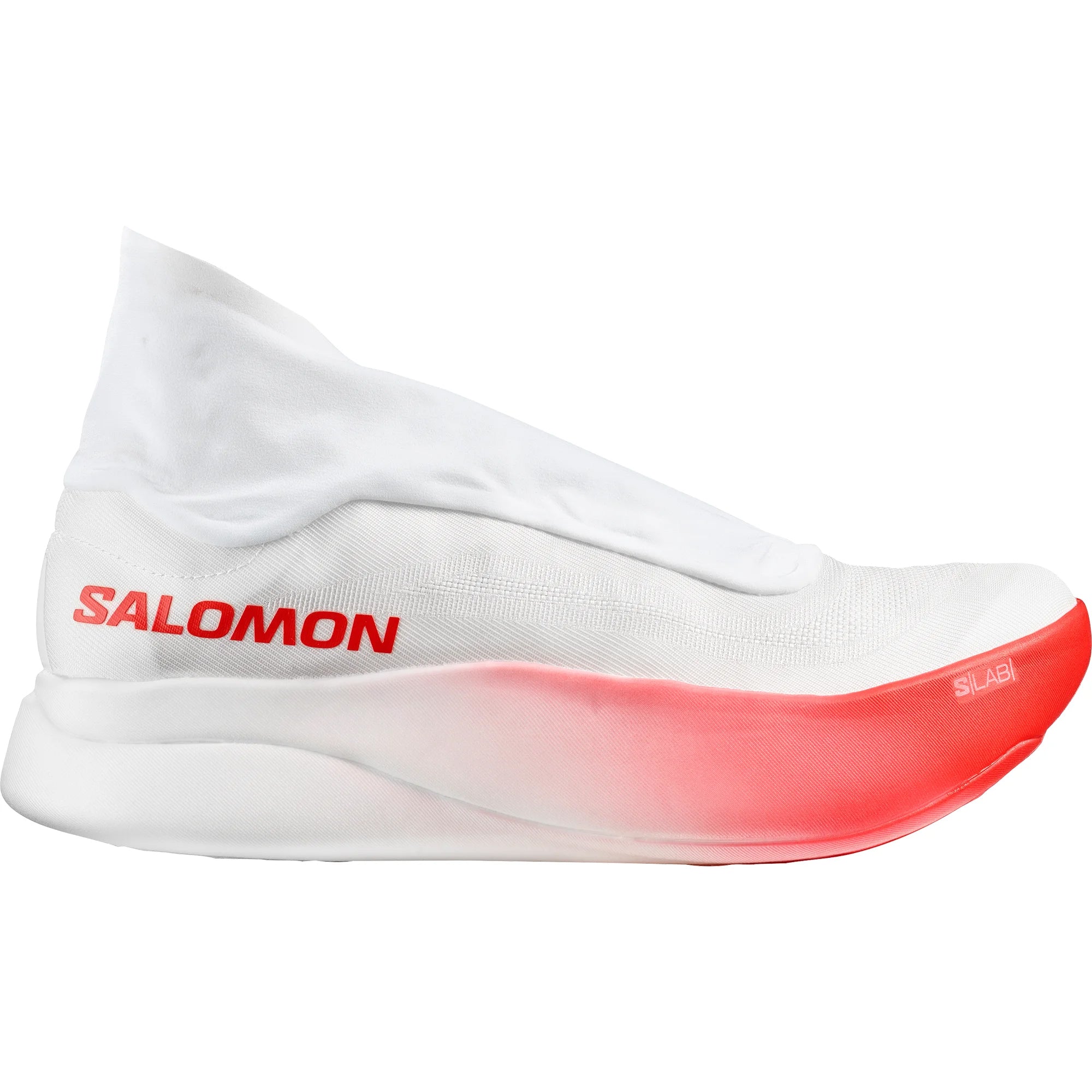 Salomon S/LAB Phantasm 3 men's racing shoes in White - outer view showing aerodynamic design and single-layer mesh upper
