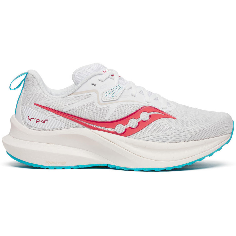 Saucony Women's Tempus 2 Running Shoes White / Cayenne - achilles heel