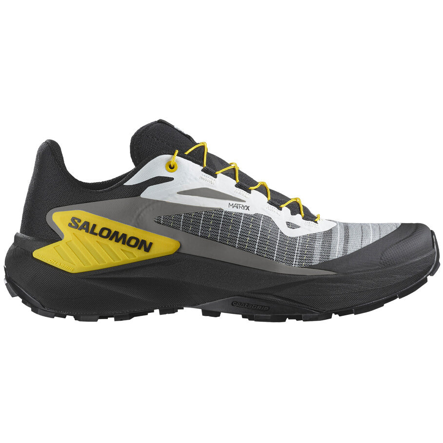 Salomon Men's Genesis Trail Running Shoes Black / White / Lemon - Achilles Heel
