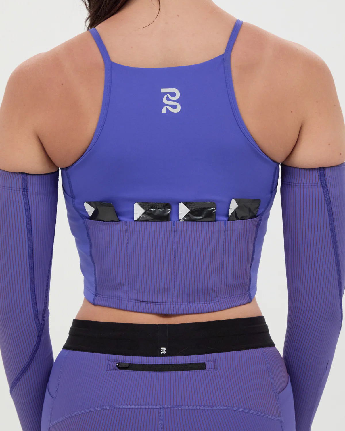 Women's Stamina 7 Pocket Nova Crop Deep Peri Blue / Rust - Achilles Heel