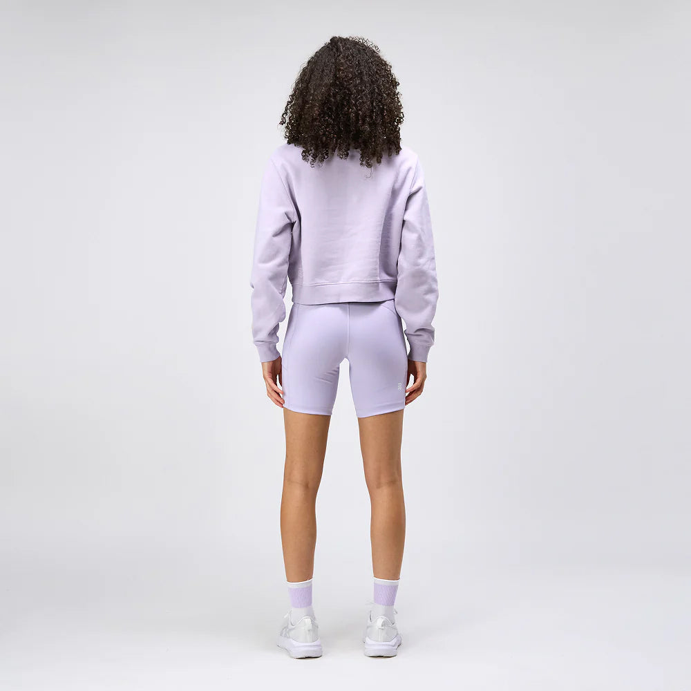 Bandit Women's Cotton Fleece Cropped Crewneck Light Thistle - achilles heel