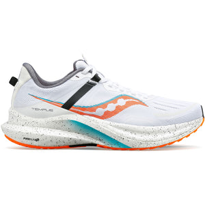 Saucony Men's Tempus Running Shoes White / Vizi Orange - achilles heel