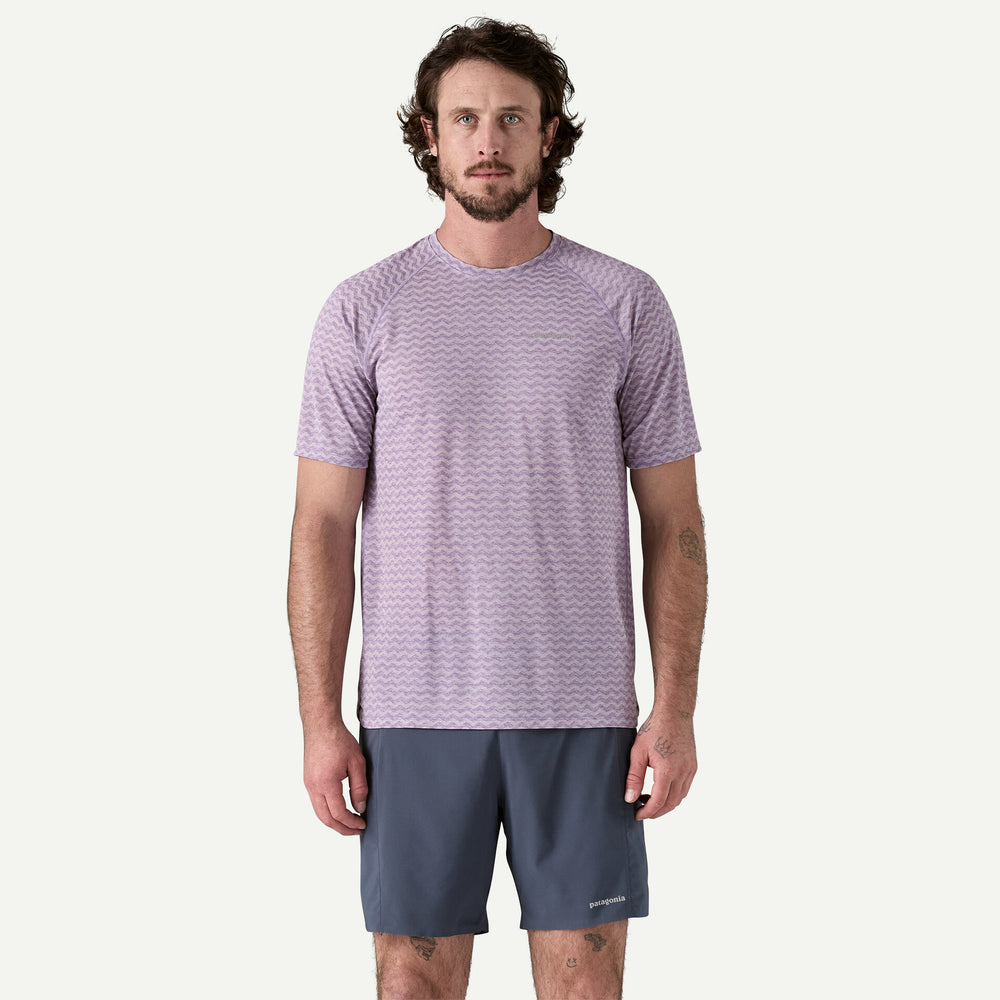 Patagonia Men's Ridge Flow Tee Concrete Purple - achilles heel