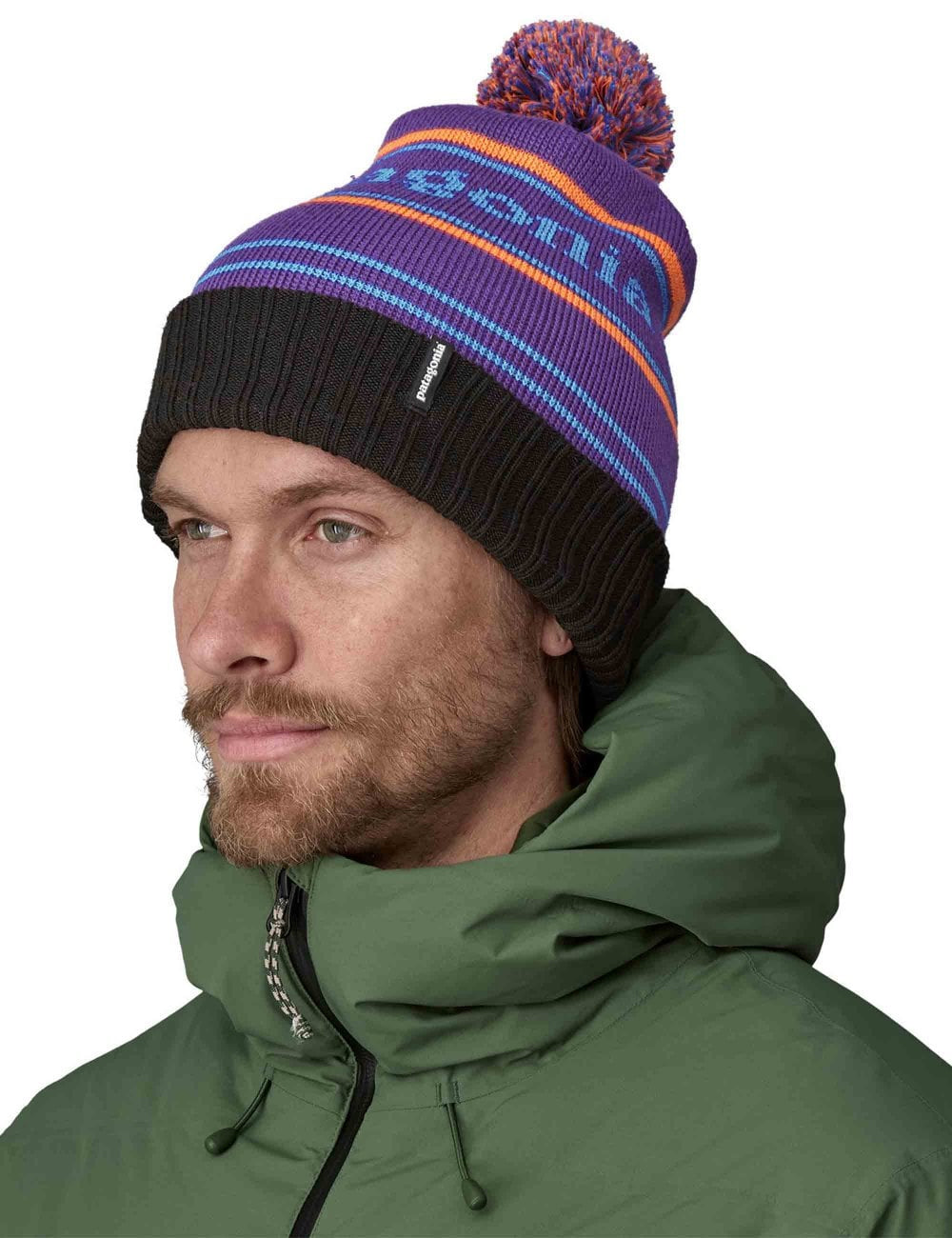 Patagonia Powder Town Beanie Park Stripe / Purple - Achilles Heel