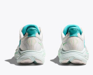 Hoka Women's Clifton 10 Running Shoes White / Cielo Blue - achilles heel