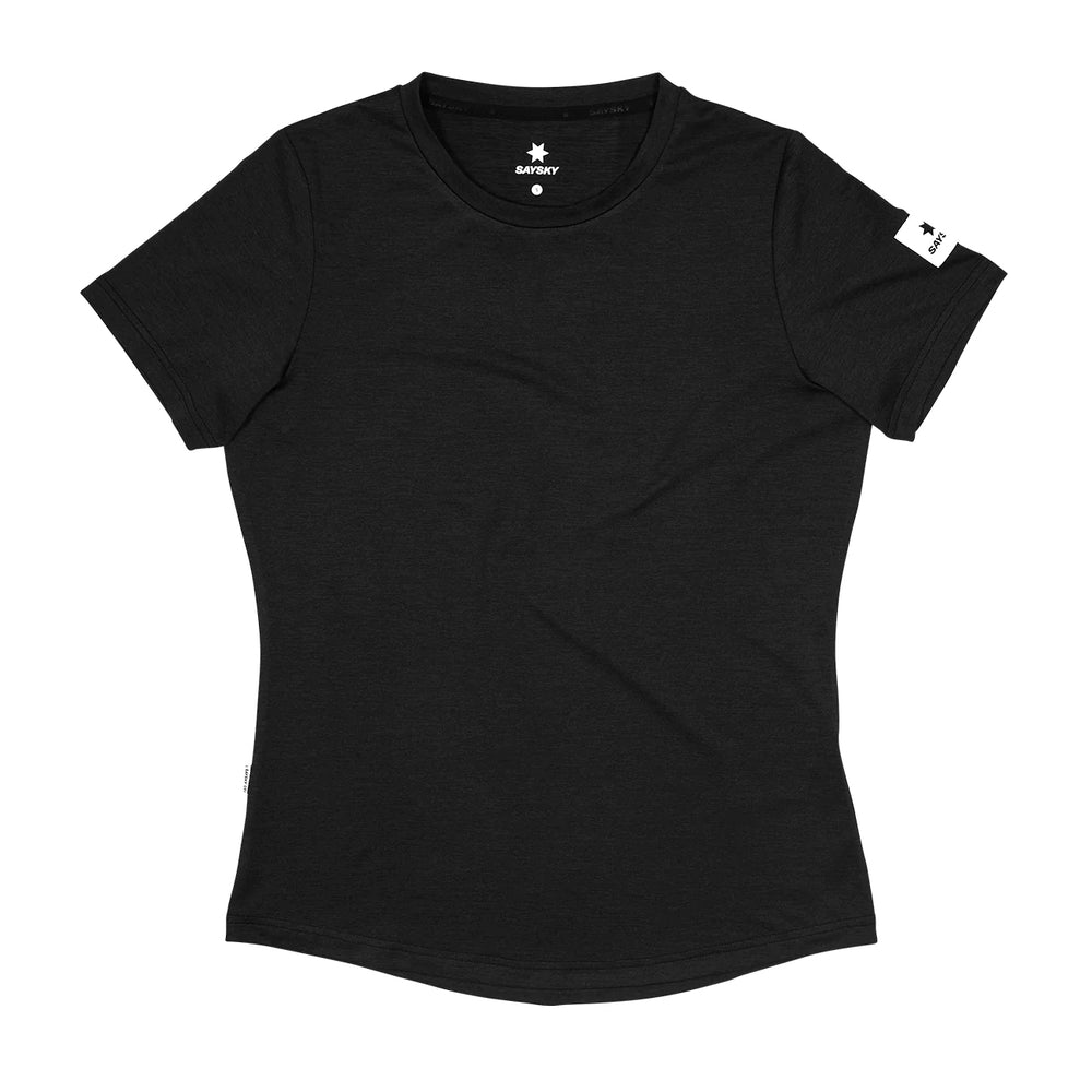 SAYSKY Women's Clean Pace Tee Black - achilles heel