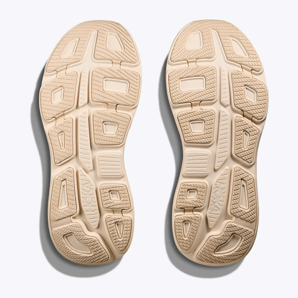 Hoka Men's Bondi 9 Running Shoes Oatmeal / Oat Milk - achilles heel