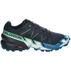 Salomon Men's Speedcross 6 Trail Running Shoes Carbon / Tahitian Tide / White - achilles heel