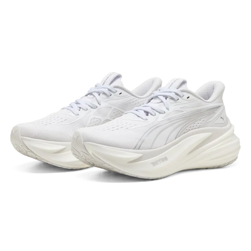 Puma Men's MagMax NITRO 2 Running Shoes Puma White / Silver Mist