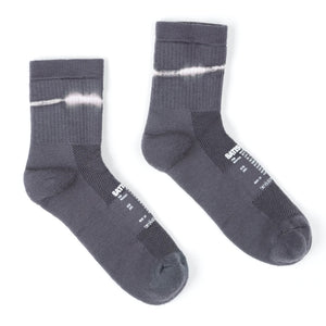 Satisfy Merino Tube Socks Quicksilver Tie-Dye - achilles heel