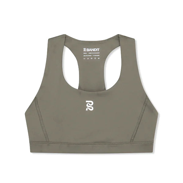 Bandit Women's Stamina Scoop Neck Run Bra Fatigue - achilles heel