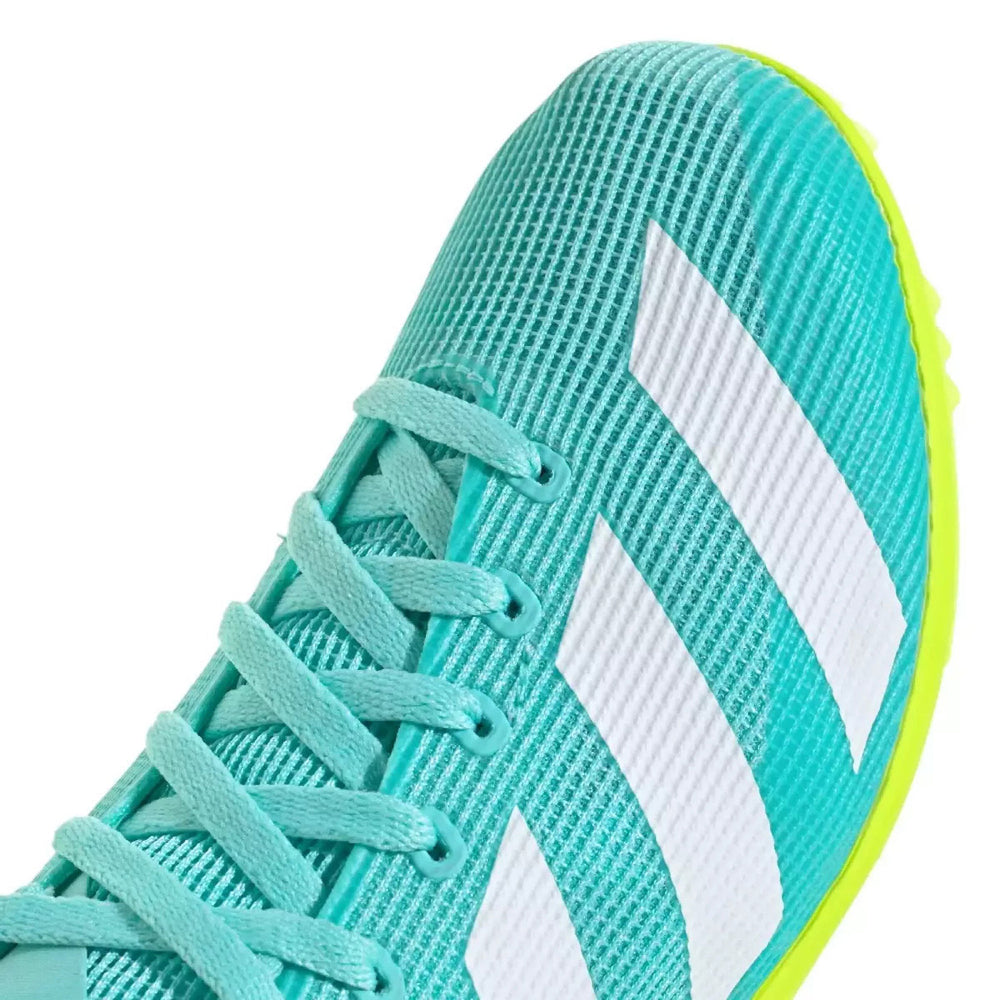 Adidas Allroundstar J Running Spikes Flash Aqua / Cloud White / Lucid Lemon - achilles heel